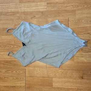 NWT F21 seafoam green ribbed bodysuit sz M